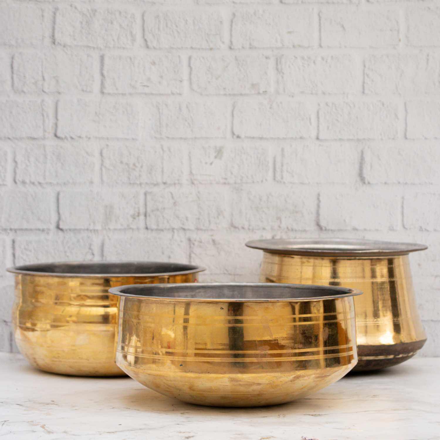 Brass Cookware (Set of 3)