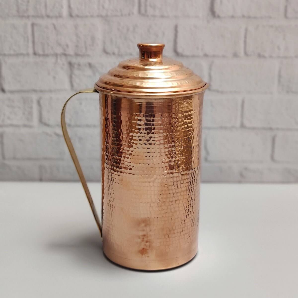Copper Water Jug (With 4 Set of 4 Glasses)